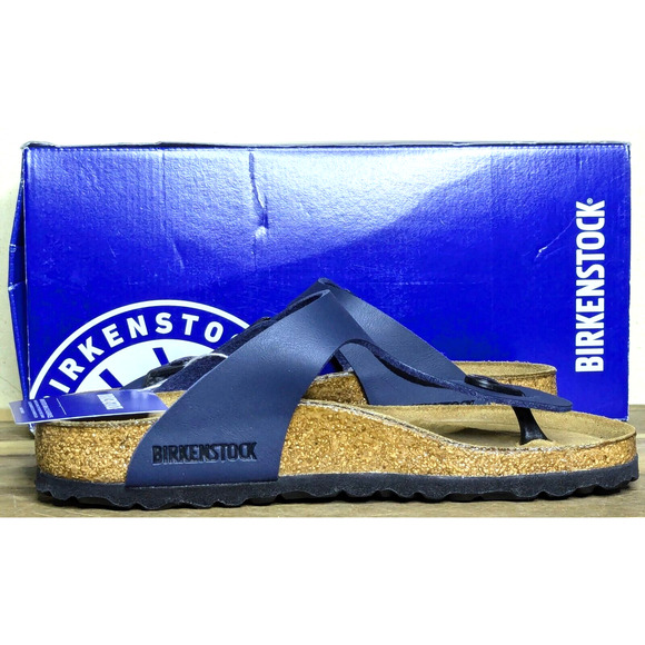 Birkenstock Shoes Womens 5 EU 36 Blue Gizeh Birko Flor Buckle Thong Sandal NEW - Picture 4 of 8